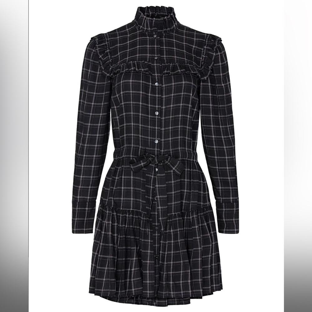 Rebecca Taylor la vie ruffle plaid dress size small